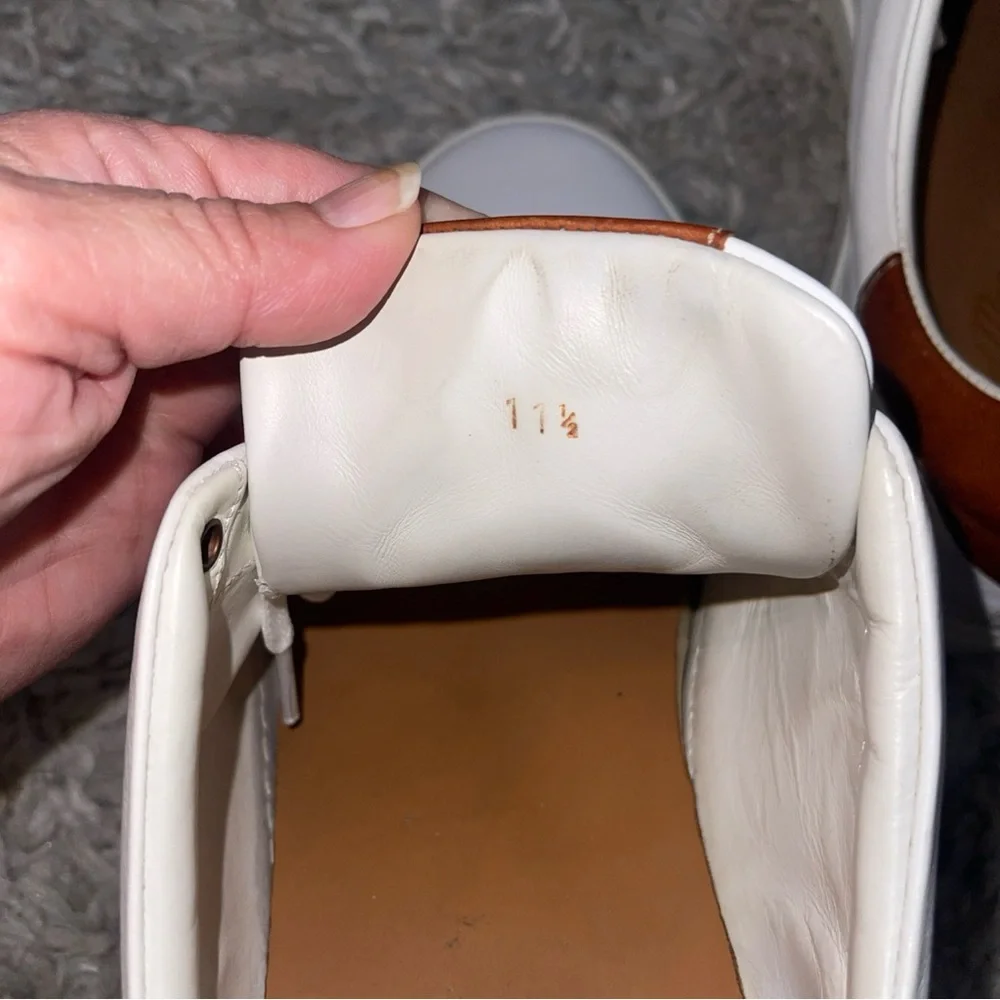 Goodmen Brand Legend London White Dark Vachetta Sneaker Italian Leather SZ 11.5 - Picture 10 of 11